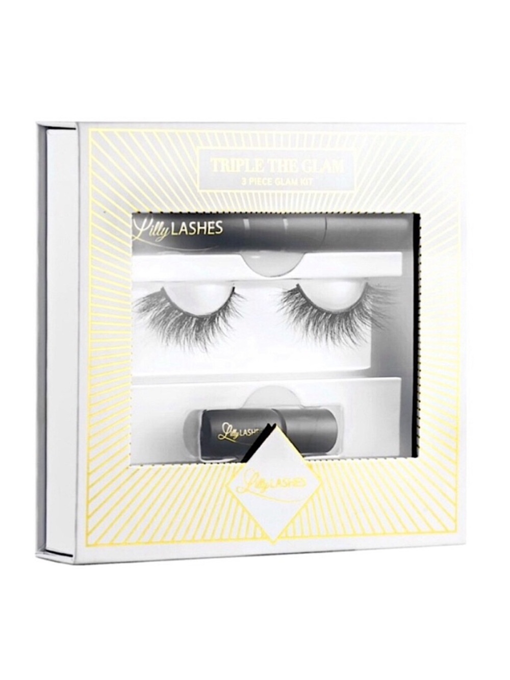 Lilly Lashes Triple the Glam Eyelash Kit - Lashes, Adhesive and Mascara